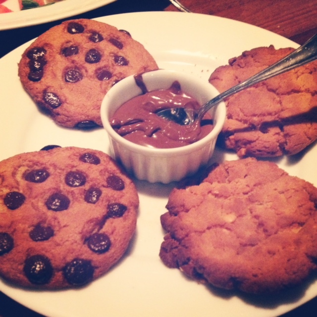 Chocolate Chip Cookies, Peanut Butter Cookies & Nutella for dipping