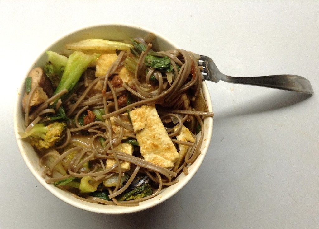 Red Curried Soba Noodle & Tofu Bowl