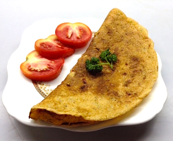 High-Protein Chickpea Omelet Close-Up