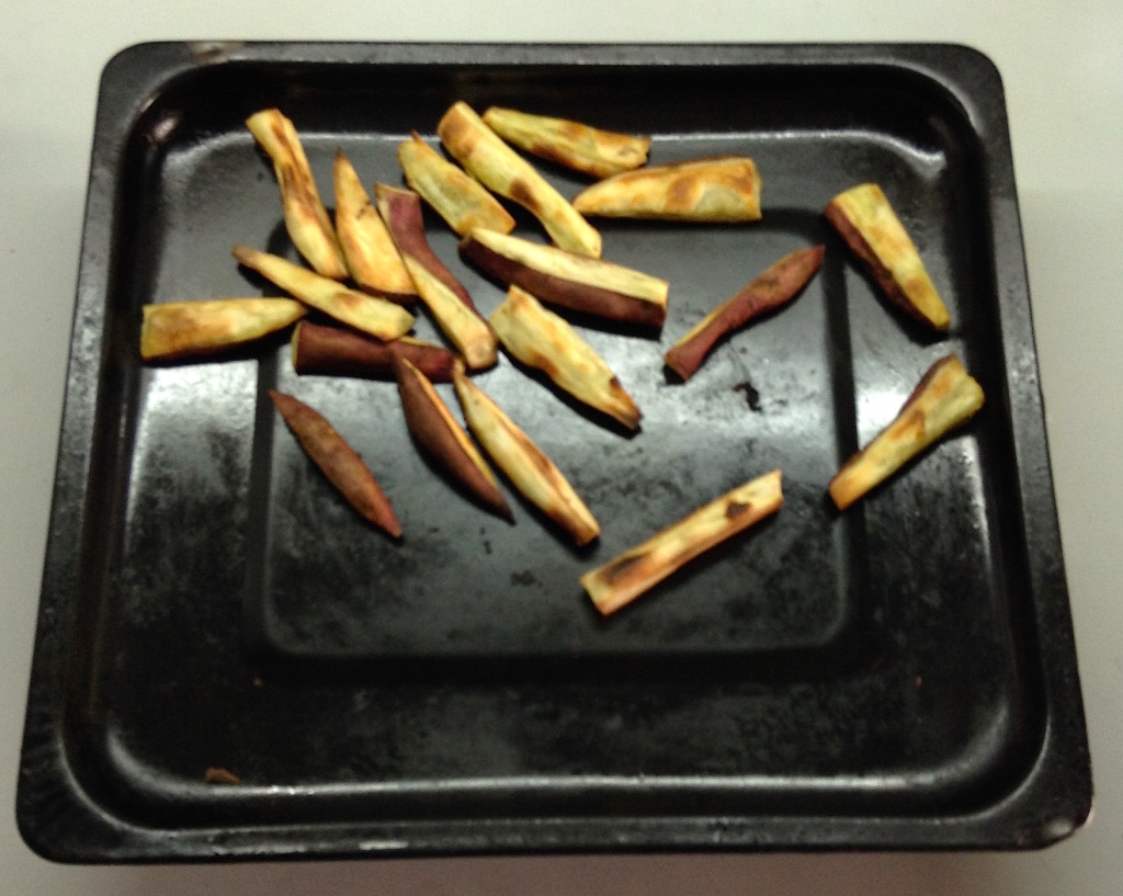 Sweet potato fries baking tray
