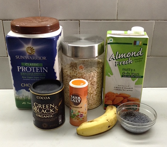 Salted Chocolate Protein Smoothie Ingredients