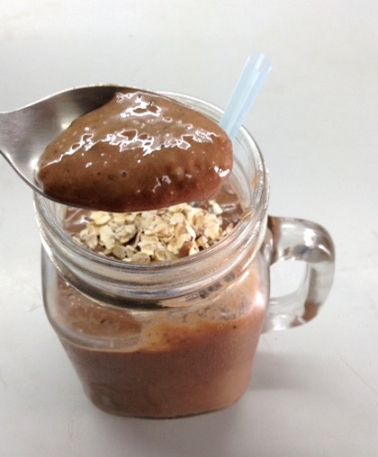 Salted Chocolate Protein Smoothie Spoon